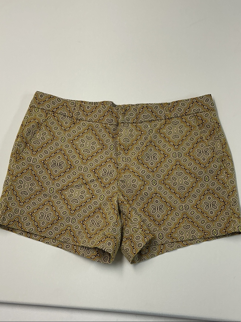 Joe Fresh Geometric Print Women’s Shorts - Mustard